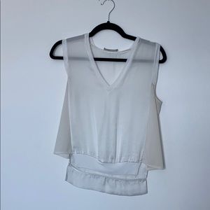 Zara cropped  silky blouse